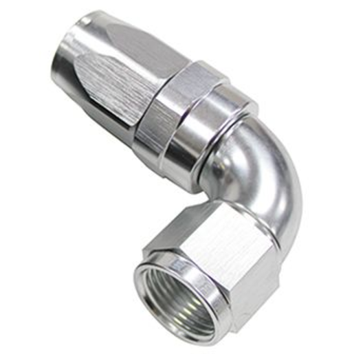 Aeroflow 150 Series Taper One-Piece Full Flow Swivel 90 Deg Hose End - AF153-06S