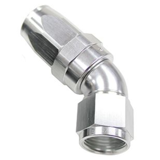 Aeroflow 150 Series Taper One-Piece Full Flow Swivel 45 Deg Hose End - AF152-06S