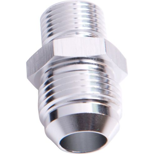 Aeroflow Metric to Male Flare Adapter M12 x 1.5mm to -4AN Silver - AF731-04S