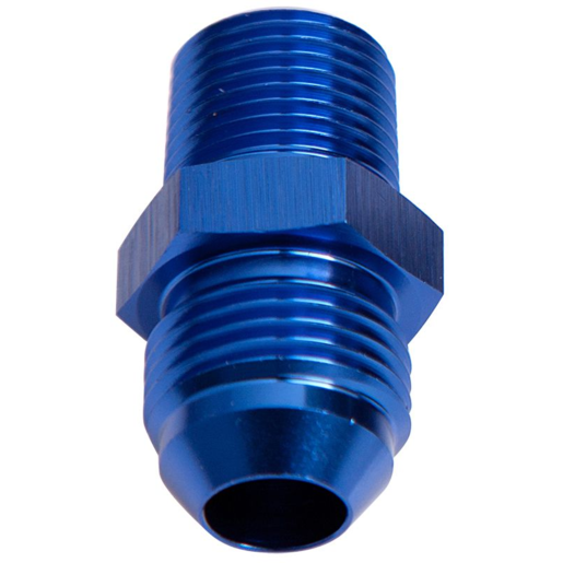 Aeroflow NPT to Straight Male Flare Adapter 1/4" to -8AN Blue - AF816-08-04