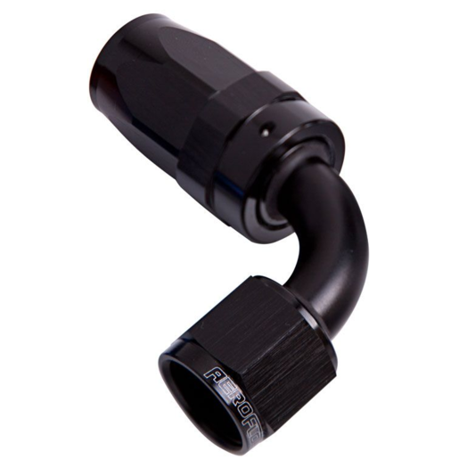 Aeroflow 100 Series Taper 90 Degree Swivel Hose End -10AN - AF103-10BLK