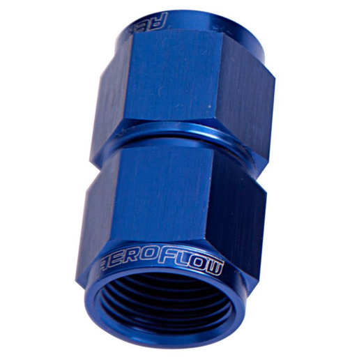 Aeroflow Straight Female Swivel Coupler -6AN Blue - AF131-06