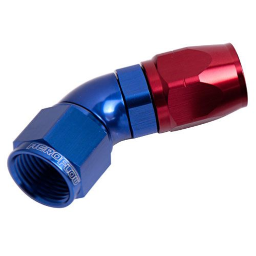 Aeroflow 550 Series Cutter One-Piece Full Flow Swivel 45 Hose End -10AN