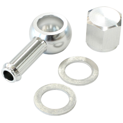 Aeroflow 90 Degree Fuel Pump Banjo Kit Silver - AF49-1020S