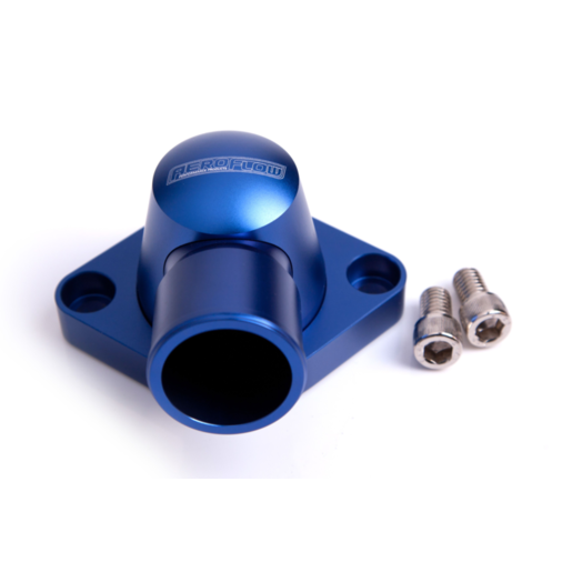 Aeroflow Billet Thermostat Housing Blue - AF64-2034