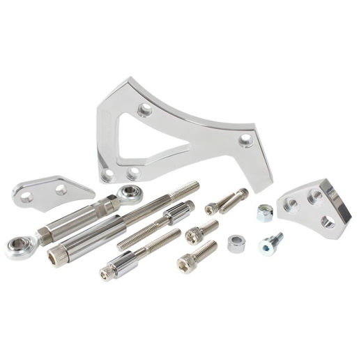 Aeroflow Mid Mount Drivers Side Billet Aluminium Alternator Bracket - AF64-4000