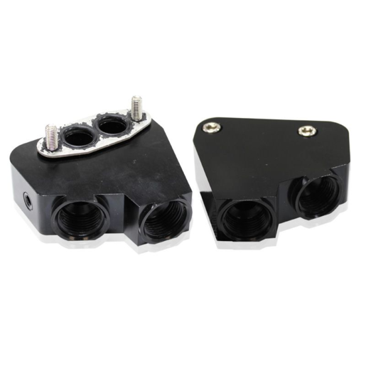 Aeroflow Billet Oil Cooler Adapter - AF64-2084BLK