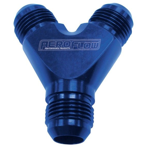 Aeroflow Billet Y-Block Blue - AF930-06-04