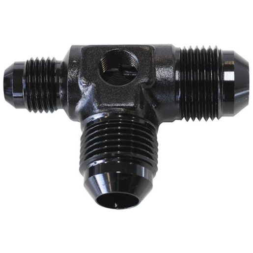 Aeroflow Flare AN Stepped Tee with 1/8" NPT Ports - AF824-06-08BLK