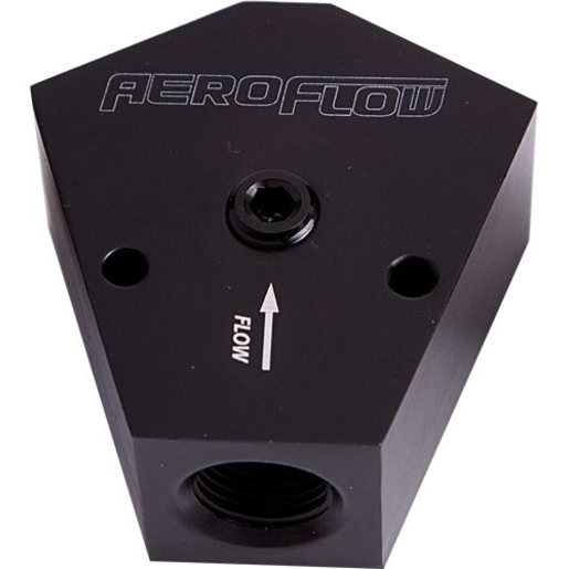 Aeroflow Billet Y-Block with 1/8" NPT Port - AF451-08BLK