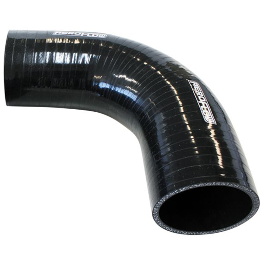 Aeroflow Gloss Black 90 Deg Silicone Elbow Hose 1-3/4" I.D - AF9203-175