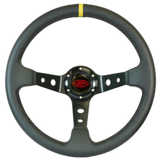SAAS Steering Wheel Suede 14inch ADR GT Deep Dish Black w/ Holes - SWGT1