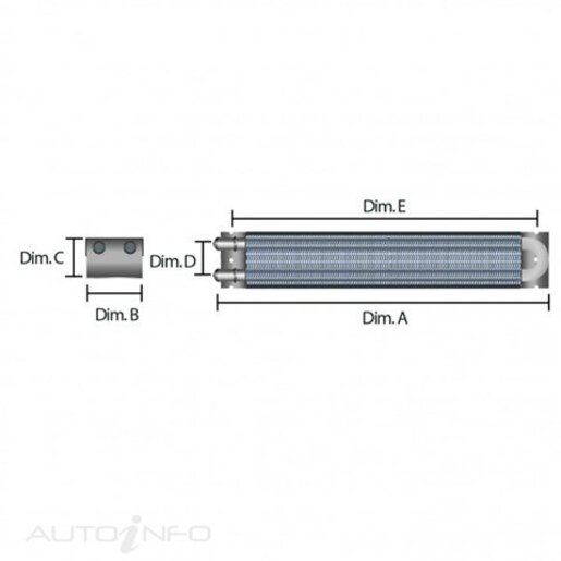 FRAME RAIL COOLER 17INCH LONG 1132INCH INLETS