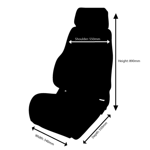 Autotecnica Adventurer 4X4 Outback Seat Cloth Black - SP4X4BK