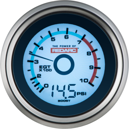 Redarc EGT and Boost Pressure Gauge 52mm - G52-EB