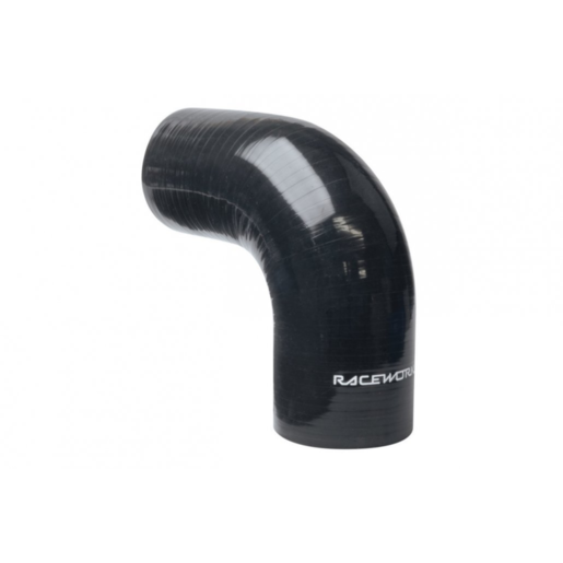 RaceWorks 64mm 90 Degree Silicone Elbow - Black - SHE-090-250BK