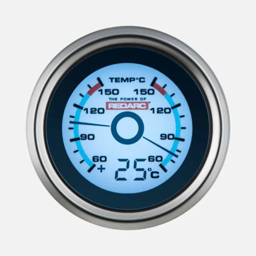 Redarc Dual Temperature 52mm Gauge With Optional Temperature Display - G52-TTT