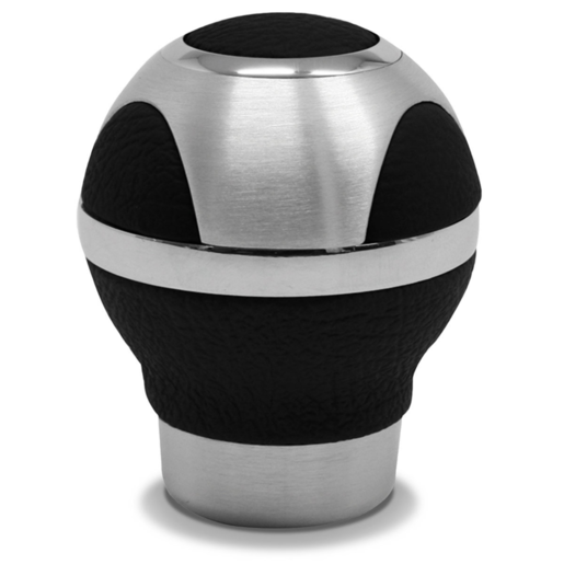 SAAS Leather Ball Gear Knob Black Alloy Insert - 20424B