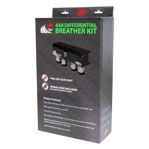 SAAS Differential Breather Kit 4 Port - DB1001