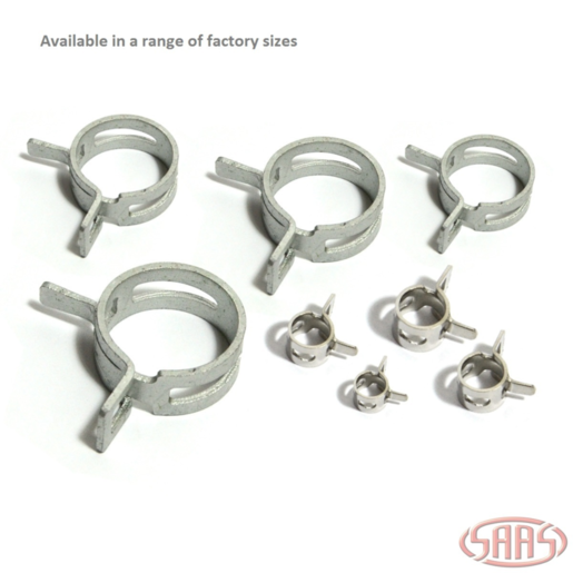 SAAS Hose Clamps Spring Size 16 These To Suit 16mm (5/8inch) Hose 2pk - SHC16