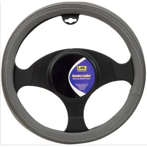 Ilana Steering Wheel Cover Typical Leather Grey - 22/TYPLSWCGRE