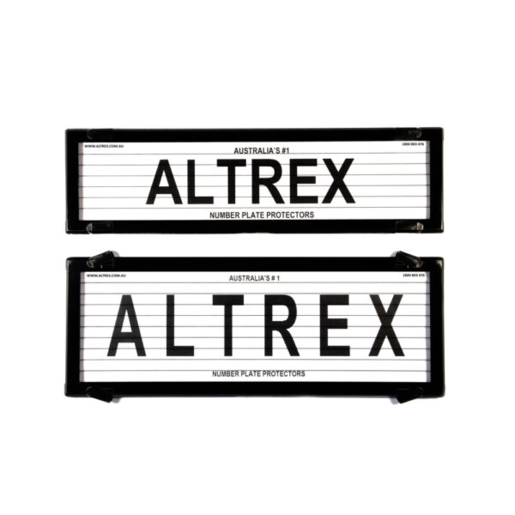 Altrex number plate deals covers