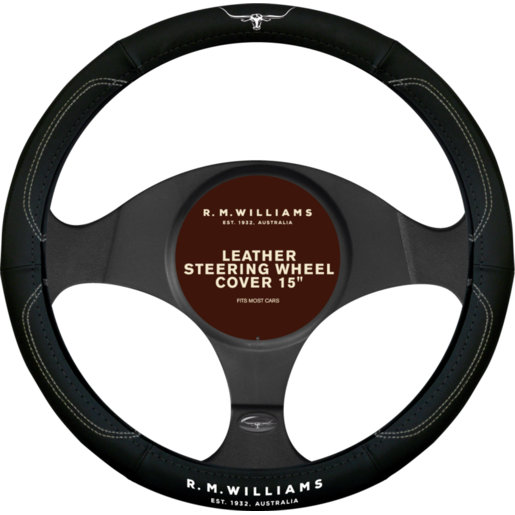R.M.Williams Steering Wheel Cover Black - SWRMWBLK