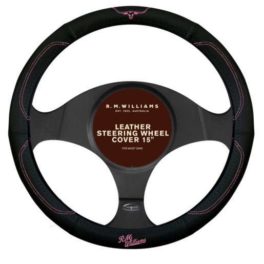 R.M.Williams Steering Wheel Cover Pink - SWRMWPNK