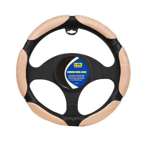 Ilana Steering Wheel Cover Maverick Beige - 22/MAVSWCBEI