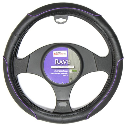 Streetwize Rave Steering Wheel Cover Blue/Black - SWCRAVBLU