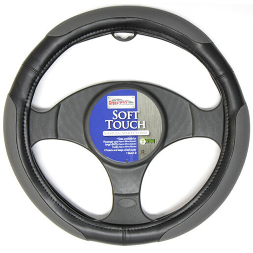 Streetwize Soft Touch Steering Wheel Cover Large Charcoal - SWCSOFTCHAL