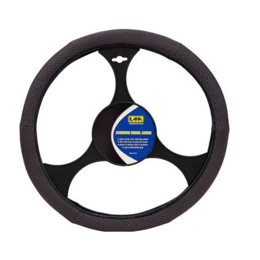 Ilana Steering Wheel Cover Esteem Charcoal - ESTSWCCHA
