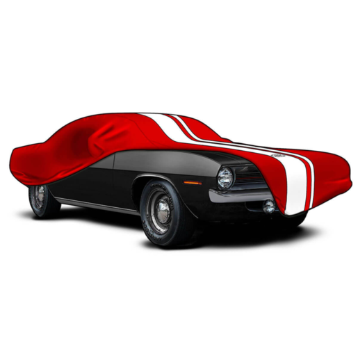 SAAS Car Cover Indoor Classic Extra Large 5.7m Red w/ White Stripes - SC1033