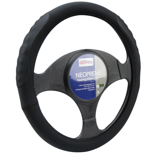 Streetwize Steering Wheel Cover Neoprene Black - SWCNEOBLK