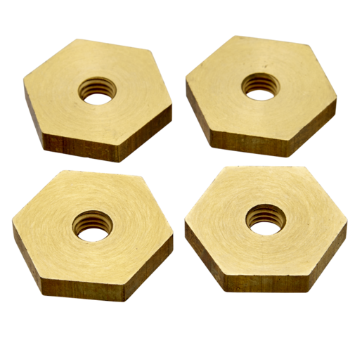 Rhino-Rack Brass Hex Nut M6 x 21.43mm x 4.4mm - N009-BP