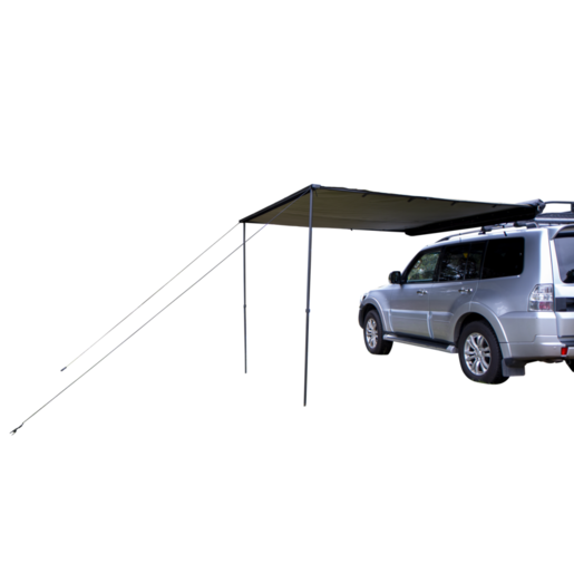 Rough Country Roof Rack Side Awning 2.5M X 2.5M Black - RCAW25B