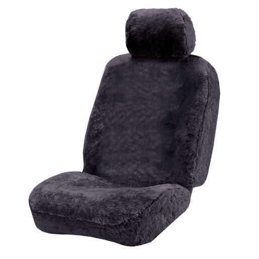 Nature's Fleece 2 Star Sheepskin Seat Covers Black - NF2BLK3050