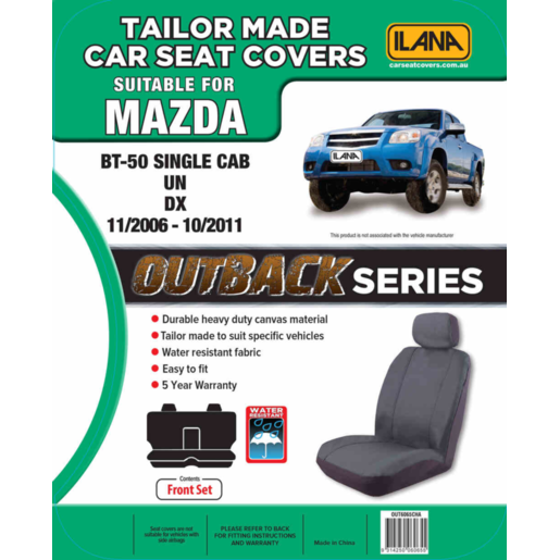 Ilana Outback Canvas To Suit Mazda BT-50 - OUT6065CHA