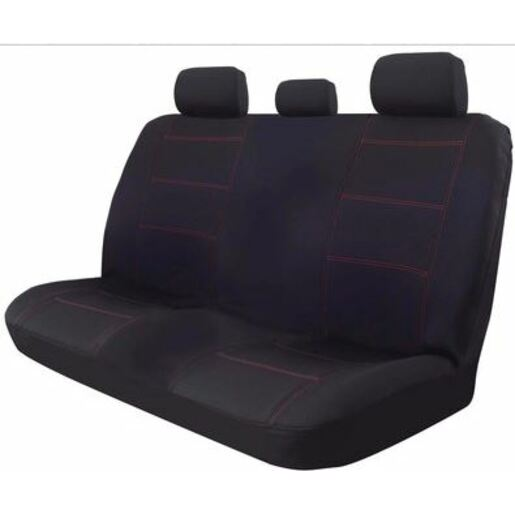 Ilana Wet N Wild Neoprene Rear Seat - Black With Red Stitch - WET06HBLKRED