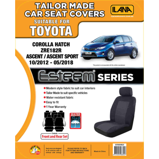 Ilana Esteem to Suit Toyota Corolla Hatch - EST6694BLK