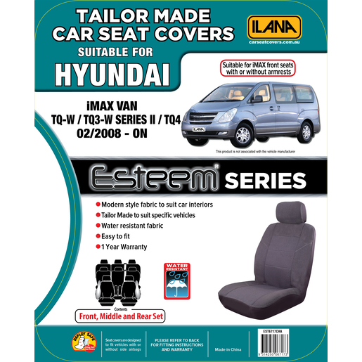 Ilana Esteem Tailor Made 3 Row Seat Cover To Suit Hyundai - EST6717CHA