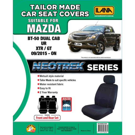 Ilana Neotrek to Suit Mazda BT-50 Dual Cab - NEO6906BLKWHT