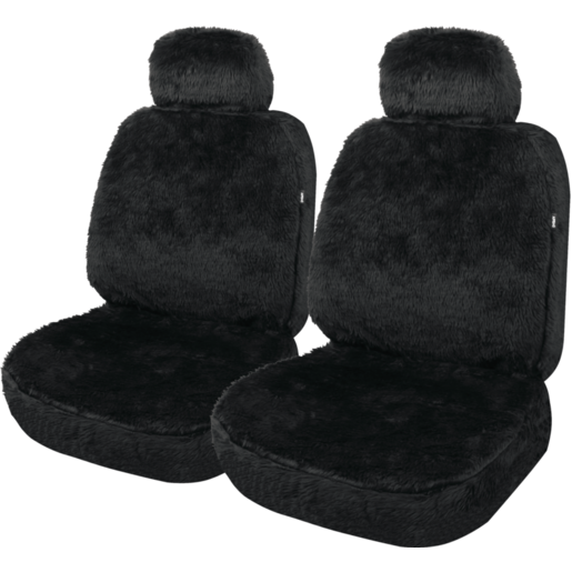 Streetwize Arctic Acrylic Fur Seat Cover 30/50 Black - SWAF3050BLA