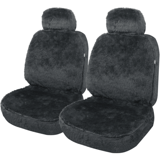 Streetwize Arctic Acrylic Fur Seat Cover 30/50 Charcoal - SWAF3050CHA
