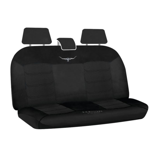 R.M.Williams Rear Size 06 Black Mesh Car Seat Covers - MHRMW16BLK06