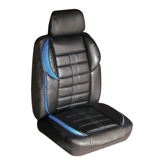 Ilana Altitude Leather Look Seat Covers Black/Blue - ALT30DSBLKBLU