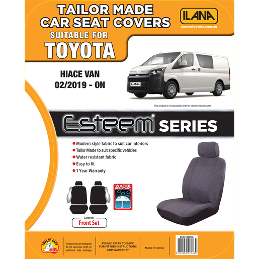 Ilana Esteem Tailor Made 1 Row Seat Cover To Suit Toyota HiAce - EST7133CHA