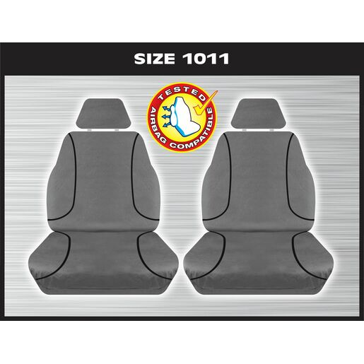 Tradies 1 Row Front Grey Seat Cover Suits for Navara - RPG1011TRG