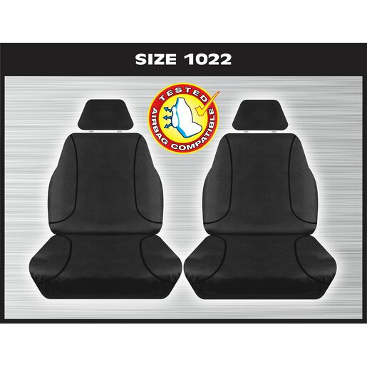 Tradies 1 Row Front Black Seat Cover Suits for Amarok 02/2011+ - RPG1022TRB