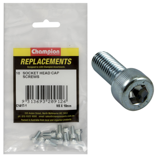 Champion Socket Head Cap Screws High Tensile M5 x 10mm - C1417-1